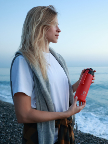 Термос "Арктика" 708-530S красный ( с доп пробкой  с питьевой системой)