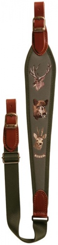 Ремень погонный RISERVA лен/кожа (Олень Кабан Косуля)