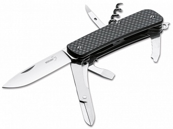 Нож Tech-Tool Carbon 3 скл многопредм рукоять карбон сталь 12C27