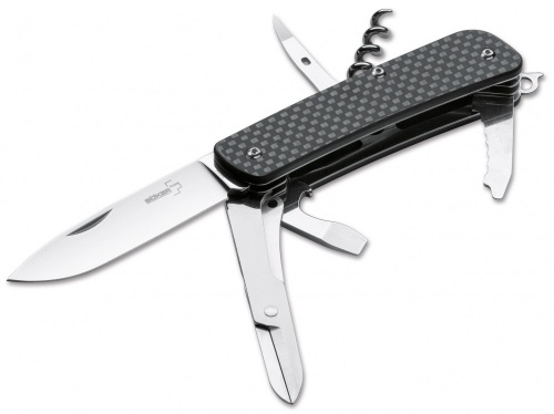 Нож Tech-Tool Carbon 3 скл многопредм рукоять карбон сталь 12C27