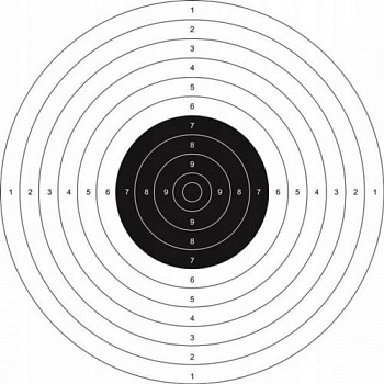 Мишень для пристрелки ружей №4 спортивная, 500х500 мм, 70 г/м