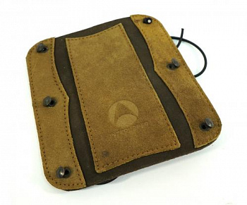 Крага на шнуровке бежевая (комбинированная замша)