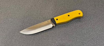 Нож Соболь, ст.D-2, ц.м. рук.G10 желтый. чехл.кайдекс