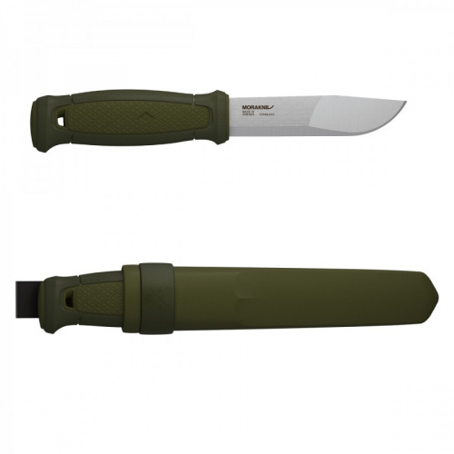 Нож Morakniv Kansbol, нержавеющая сталь, прорезиненная ручка, цвет зеленый+ножны Нож Morakniv Kansbol, нержавеющая сталь, прорезиненная ручка, цвет зеленый+ножны