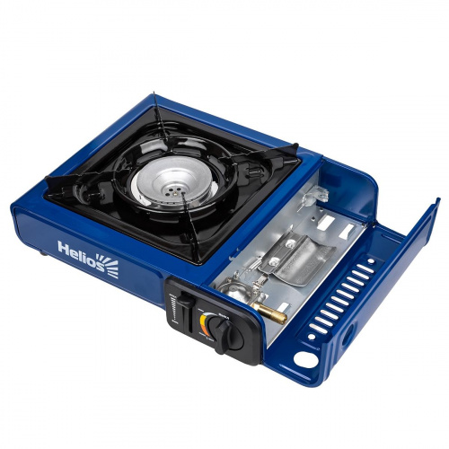 Плита газовая портативная в кейсе с переходн. и подогревом баллона (HS-BDZ-168C-