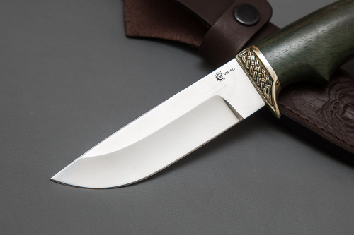 Нож Егерь, ст.VG-10,литье,стаб.орех(кап)