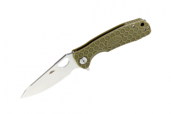 Нож Honey Badger Leaf M (HB1300) с зеленой рукоятью