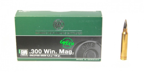 Патрон к.300WinMag 8,8гр EVO Green RWS 1шт