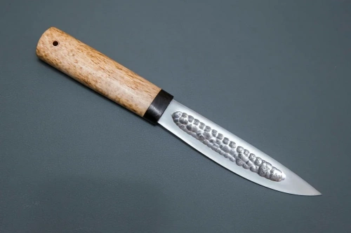 Нож Якутский "большой", ст Х12МФ,ков.дол,карельская береза