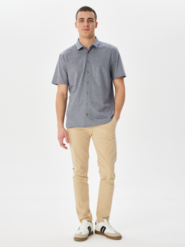 РУБАШКА МУЖ КОРОТКИЙ РУКАВ G143-PD-LT0811 (СЕРЫЙ)