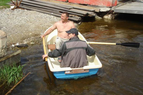 Лодка "Виза тортилла-2" №471 синий снаружи/белый внутри