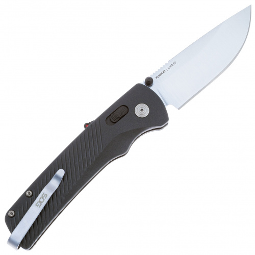 Нож SG_11-18-11-41 Flash AT Urban Grey -полуавтом, рук-ть сер.GRN, клинок сатин, D2