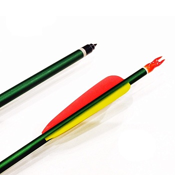 Стрела лучная алюминиевая Ek #2317 30" зеленая