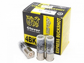 Патрон к.12х70 картечь 6,2 Clever 7/0 1уп/25шт