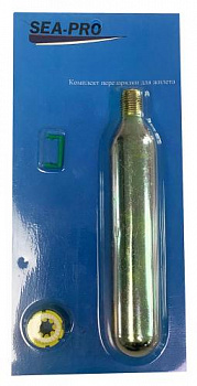 Жилет красный спасательный автоматический+баллон+баллон СО2 33гр