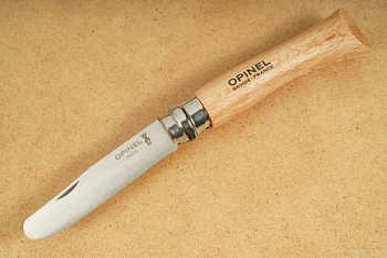 Нож Opinel №7 My First Opinel, закругленное острие, нержавеющая сталь, бук, блис