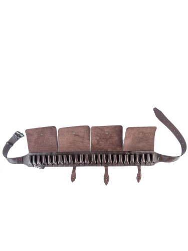 Патронташ закрытый 16к / кожа / коричневый