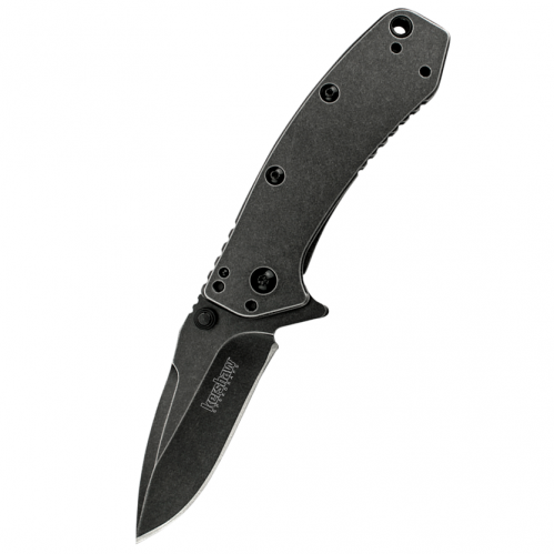 Нож K1555BW Cryo Hinderer SS, складной, блэквош покрытие. Сталь 8Cr13MoV