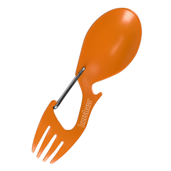 Карабин, K1140OR Ration - вилка, ложка(оранж.металл)