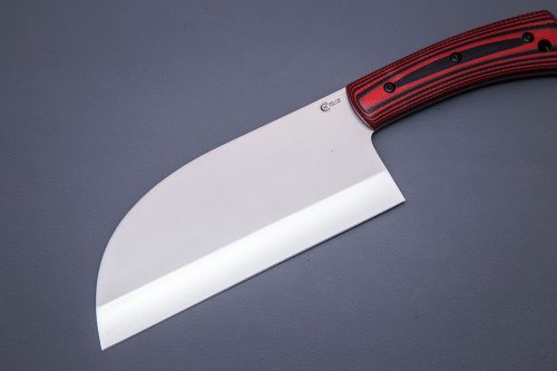 Нож Сербский, ст.95Х18, ц.м. рук.G10 черно-красный (в чехле)