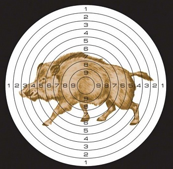Мишень д/пневматики цветная (рисунок кабан) 1уп/50шт.