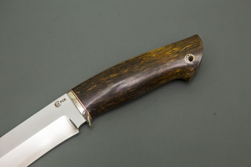 Нож Скиф,сталь PGK,мельхиор,стабилизированная карельская береза