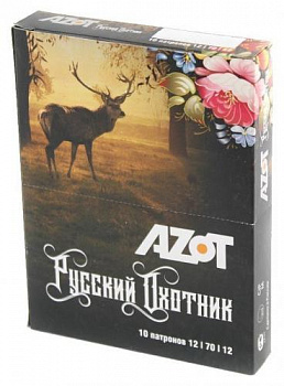 Патрон к.12х70 картечь 8,5 Русский Охотник 32гр Азот 1уп/10шт