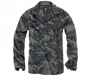 РУБАШКА SLIMFIT BRANDIT, ЦВЕТ DARK CAMO