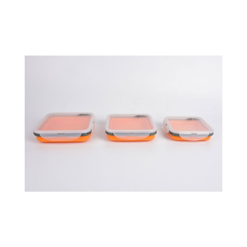 Набор Tramp из 3х  силиконовых контейнеров (силикон, оранжевый )