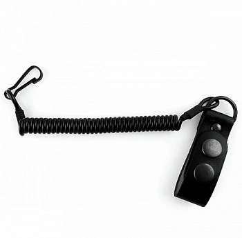 Шнур страховочный спиральный (кевлар.сердечник)со шлевкой черный