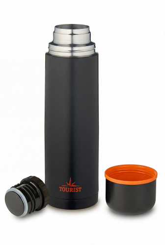 Термос FLASK-1000 (TE-103), объём: 1 л, узкая горловина, одна чашка, «Tourist»