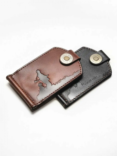 Купюродержатель (Коричневый, Охотник с собакой)