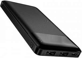Внешний аккумулятор HOCO J72 10000mAh, 2A, MicroUSB/Type-C+2xUSB Black