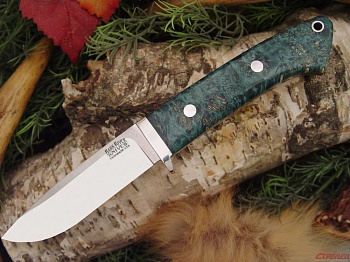 Нож Bark River  DPH Teal & Green Elder Burl