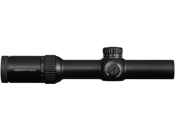 Прицел Gaut Obsidian 1-8х24, сетка Х2, оптов.подстветка, 30мм, 1/2 МОА, IPX7