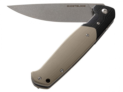 Нож складной GhostBlade Rune,ст.D2, Stonewash, кл-к Drop-point  GB-KN-857-01-G08