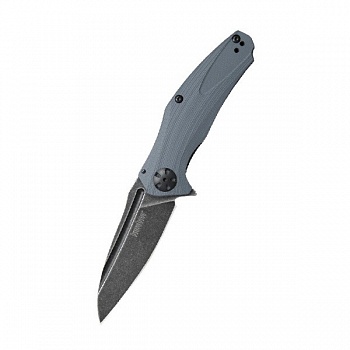 Нож K7007GRYBW Natrix складной, серая G10, сталь 8Cr13MoV, блэквош