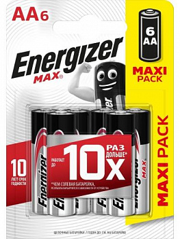 Батарейка Energizer Max LR 6 6xBL (E91)