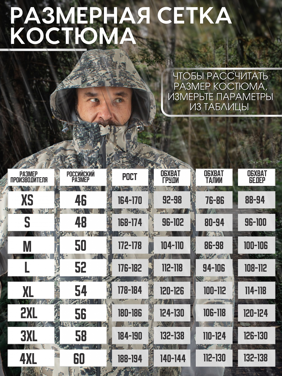 КОСТЮМ FINNHUNT RELIABLE OPEN CAMO PADDED APS PRO
