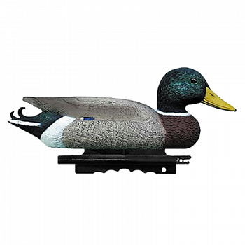 Чучело кряквы селезень, плавающее, пластик, утяж.киль, реалистичн.окраска, 410гр