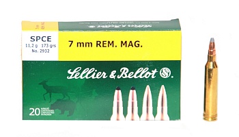 Патрон к.7Rem Mag 11,2 гр SPCE п/об S&B 1уп/20шт