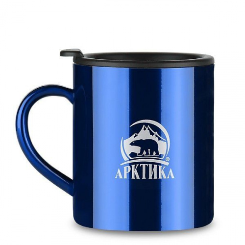 Термокружка невакуумная «Арктика» 300 мл арт 802-300 цветная синяя