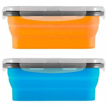 Контейнер силиконовый для еды с крышкой EL-540 (540 мл, полипроп, силикон)