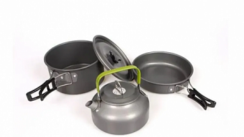 Набор посуды Cooking set 3 предмета (сковорода, кострюля, чайник)