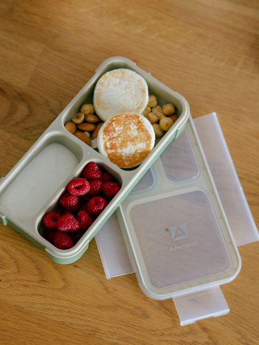 Ланчбокс  "Арктика" 034-420, зеленый/бежевый