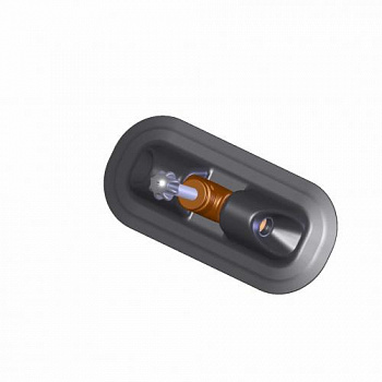 Уключина овальная черная (цинк сталь) для весла 32мм