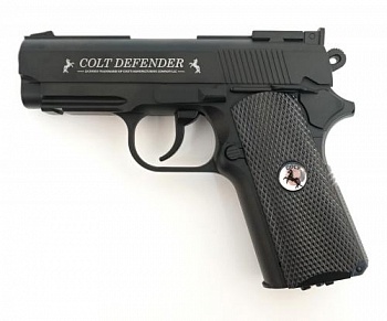 Пистолет пневм. Colt Defender (чёрн. с чёрн. пласт. накладками)