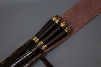 Набор Колчан №2.2 (рукоять ц.п.д.,лит оскал Тигра)кожа