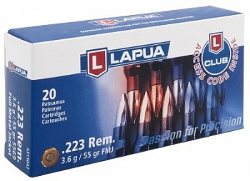 Патрон к.223 Rem 3,6гр.LAPUA FMJ 1уп/20шт
