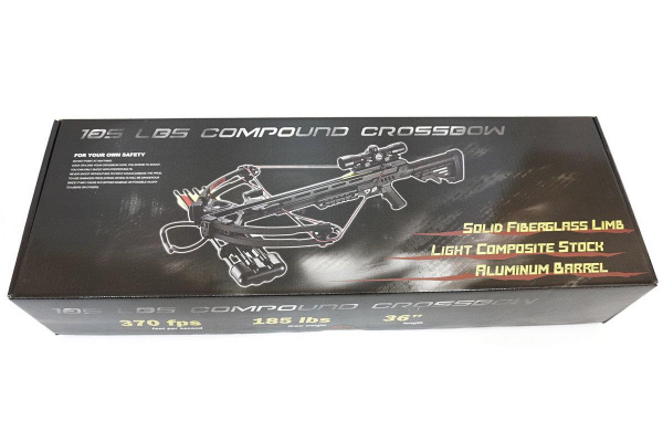 Арбалет блочный Man Kung XB52, black,4 стрелы, воск,прицел 4х32,ремень,кивер,натяжитель